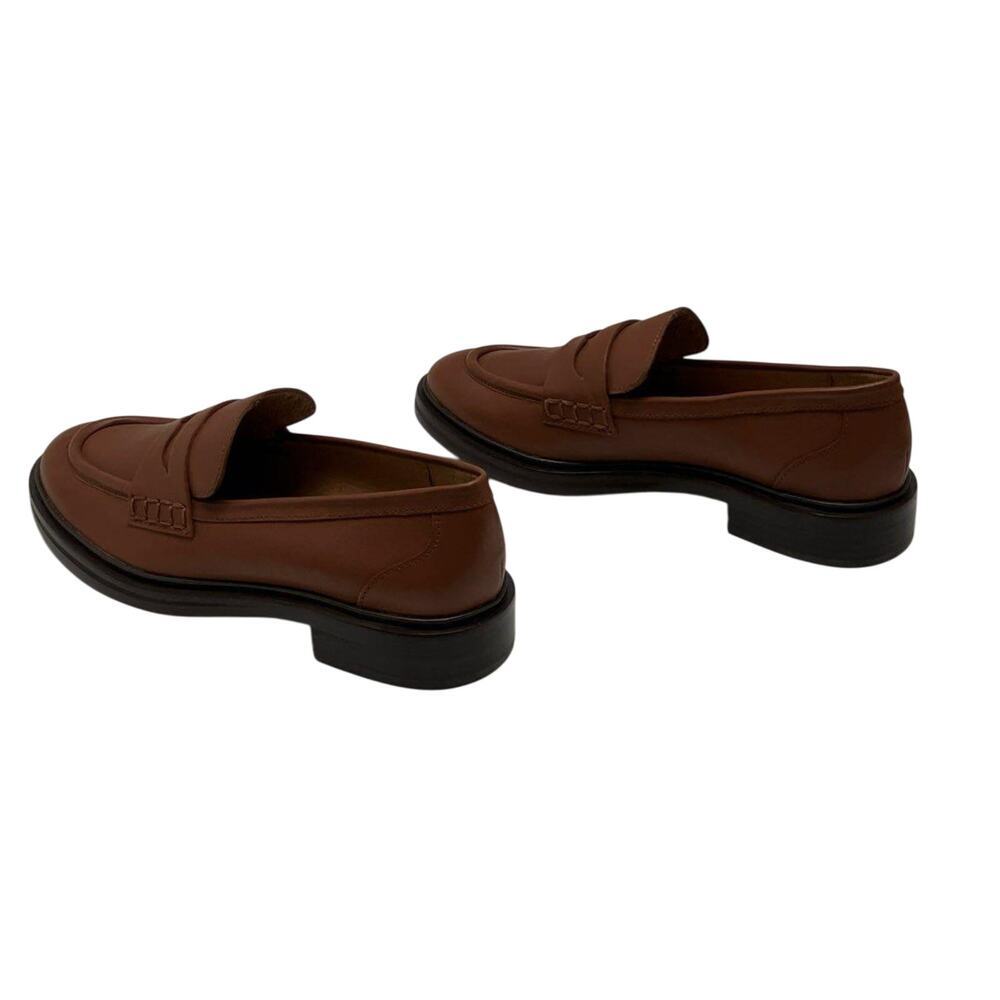 Madewell Vernon Loafers Burnt Maple Leather Size 9 - New in Box - Picture 6 of 6